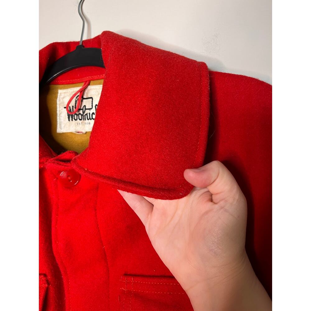 1960s Woolrich Wool Red Mackinaw Hunter Utility Chore Farm Country Jacket 38 L - Picture 4 of 10